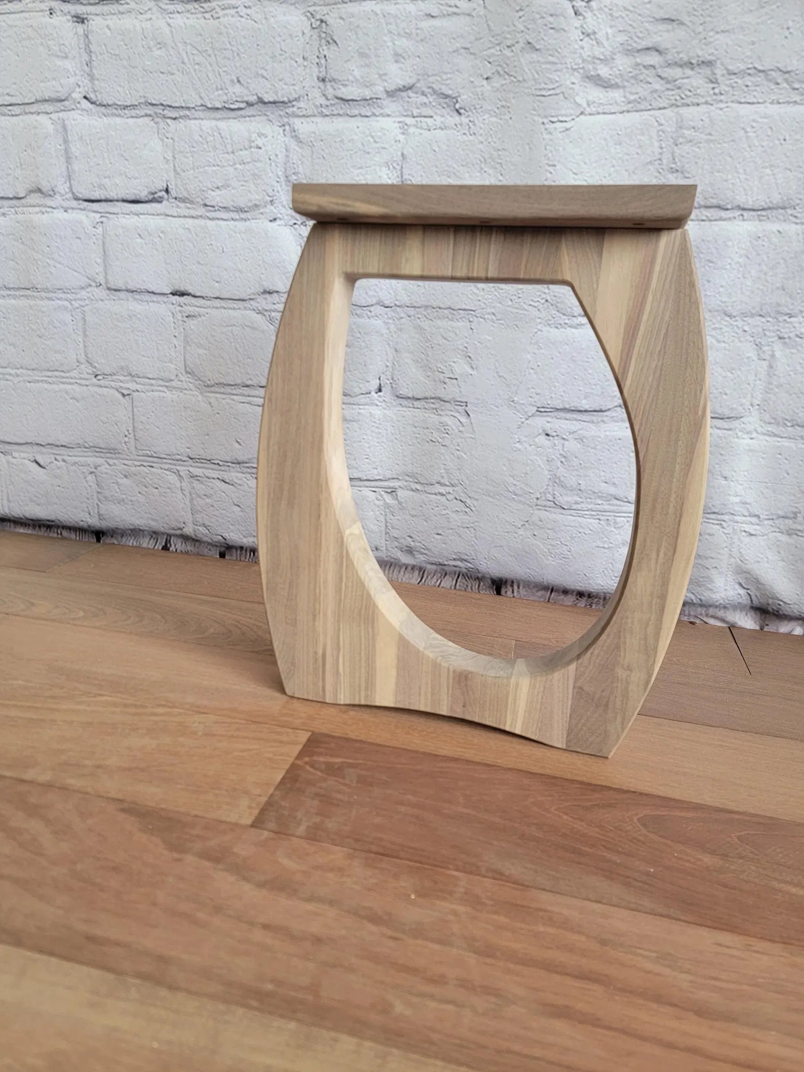 Reclaimed Walnut Coffee Table Legs: Oval-Cut, Edge Grain - 16.5"