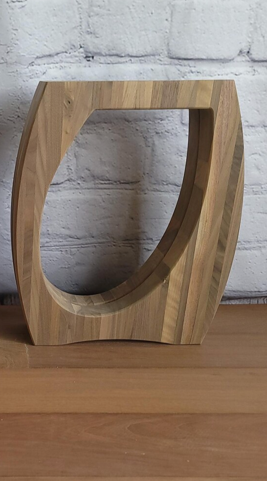 Reclaimed Walnut Coffee Table Legs: Oval-Cut, Edge Grain - 16.5"