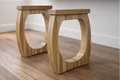 Reclaimed Walnut Coffee Table Legs: Oval-Cut, Edge Grain - 16.5"
