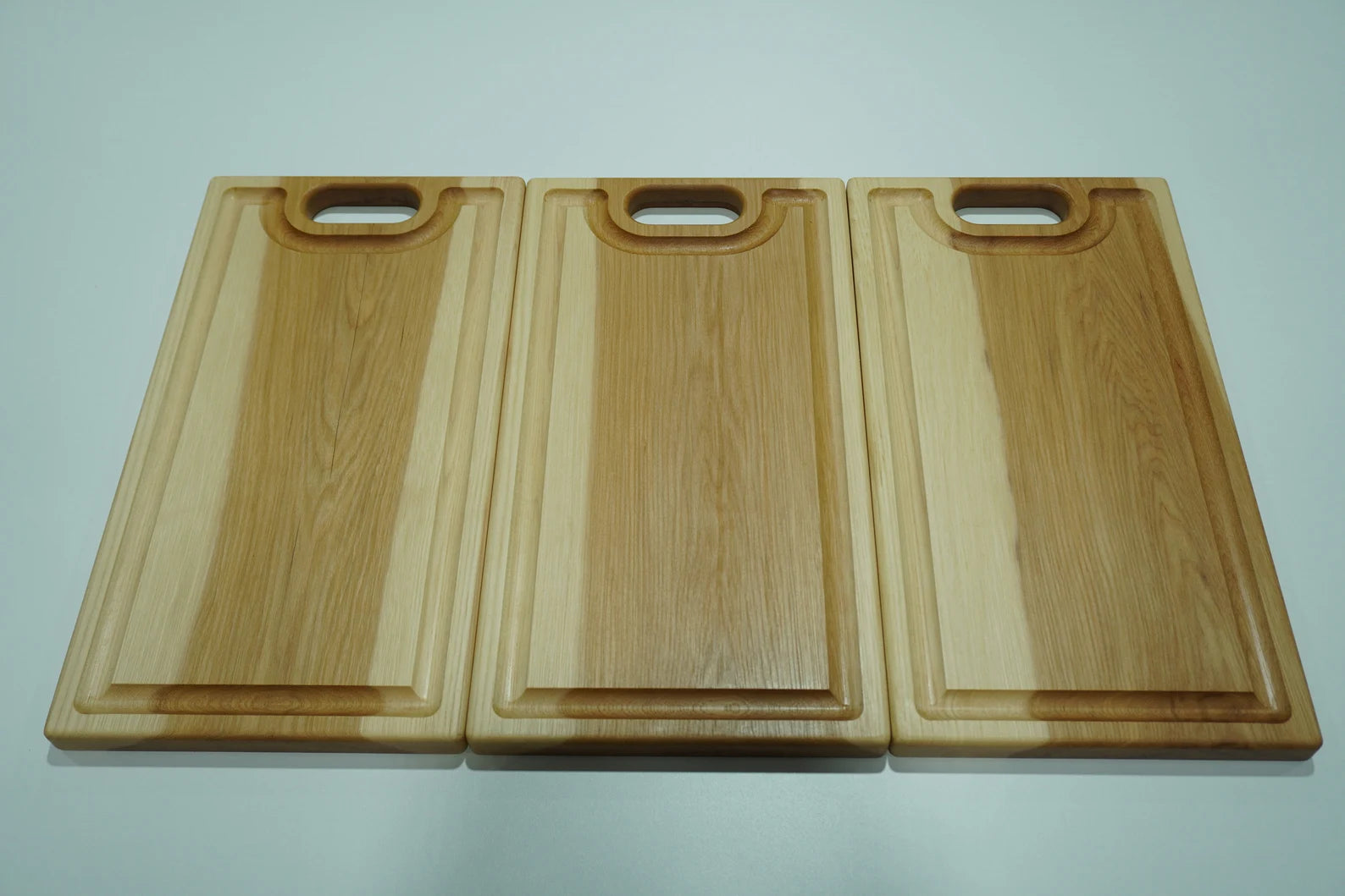 Hickory Cutting Board: Reversible Wood Serving Board with Handles