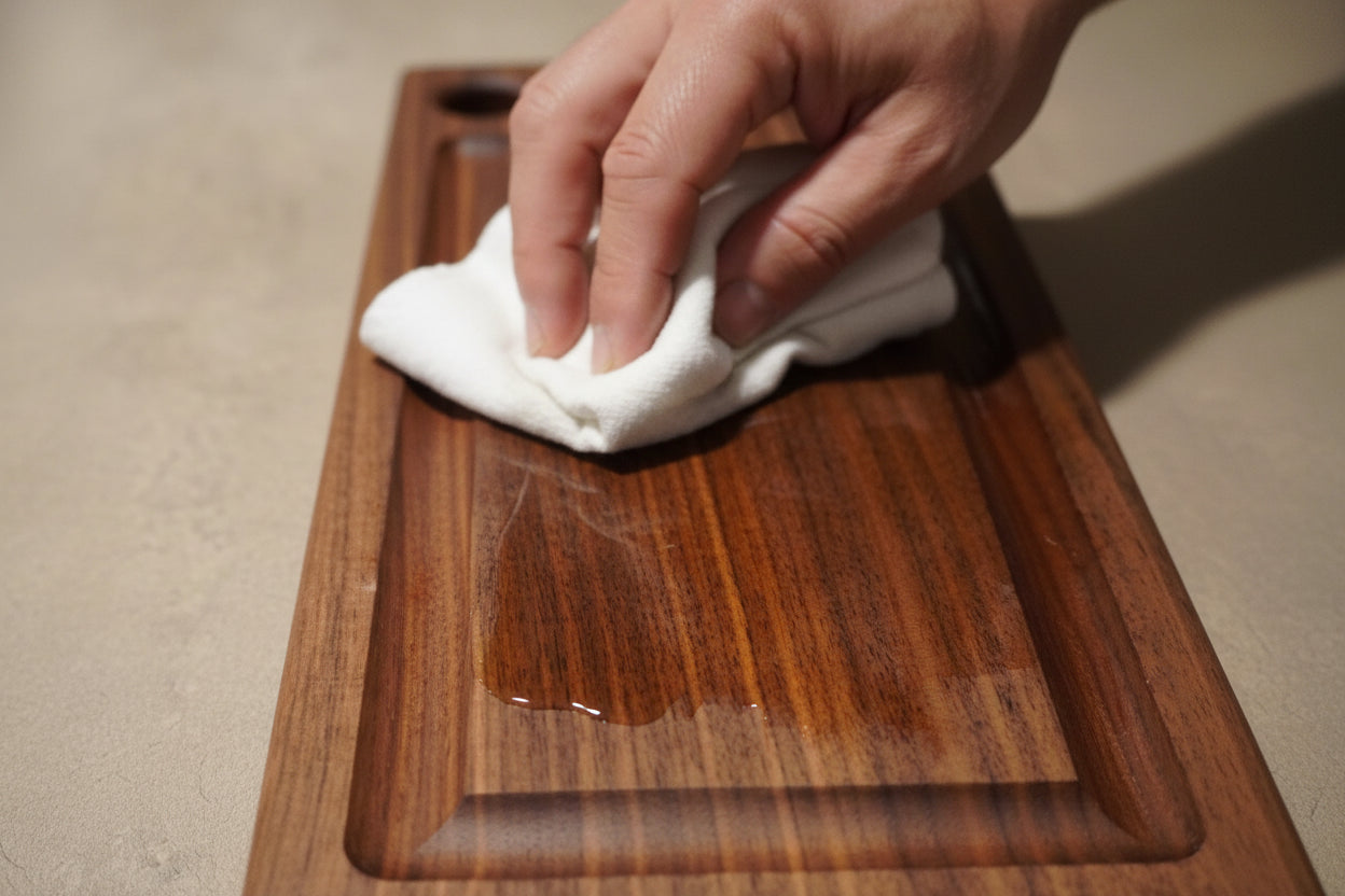 Walnut Reversible Wood Cutting Board with Juice Groove