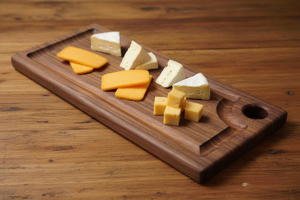Walnut Reversible Wood Cutting Board with Juice Groove